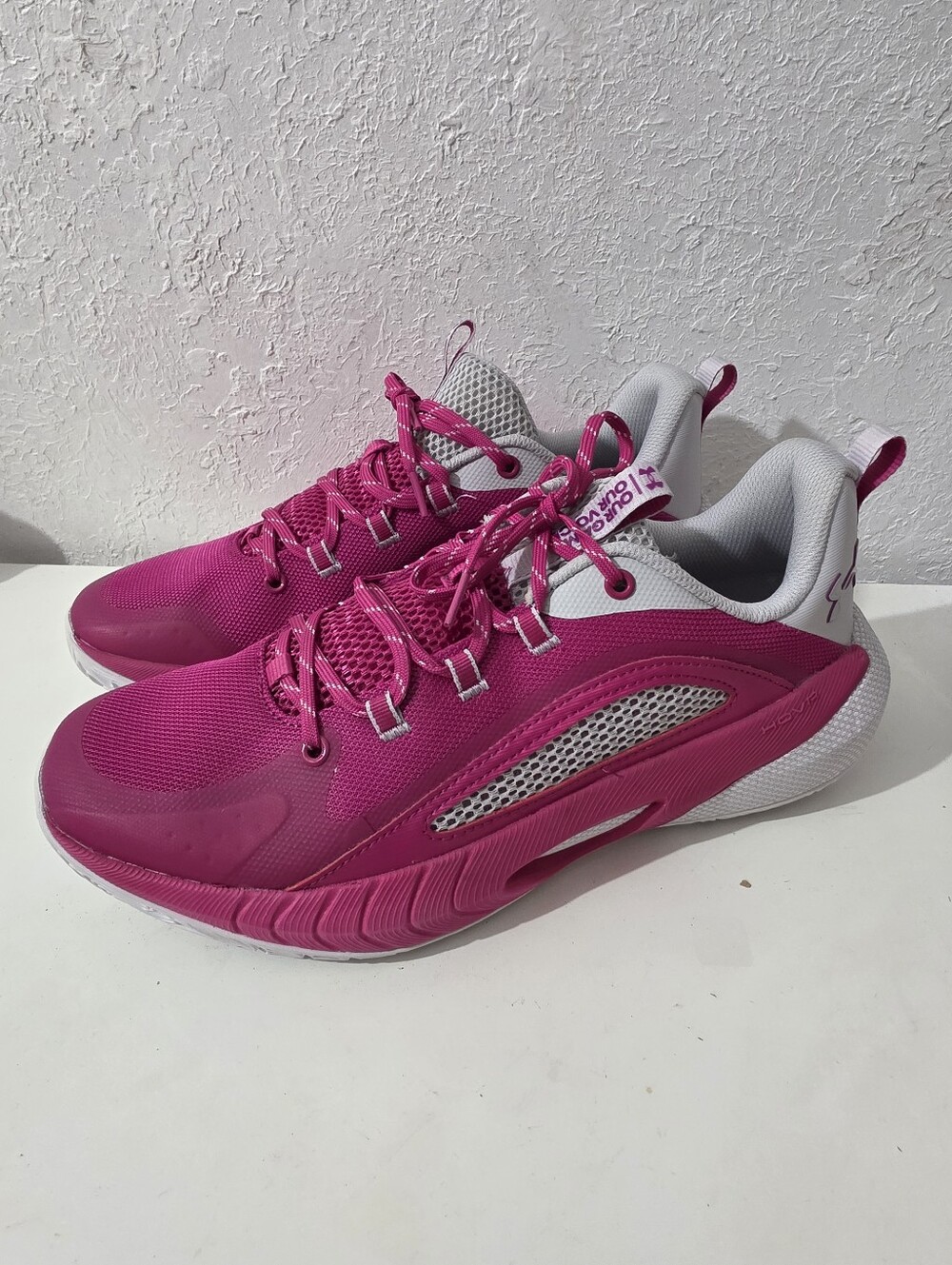 Under Armour HOVR Ascent 2 Women's Basketball Shoes Pink 3025681-601 Size 14